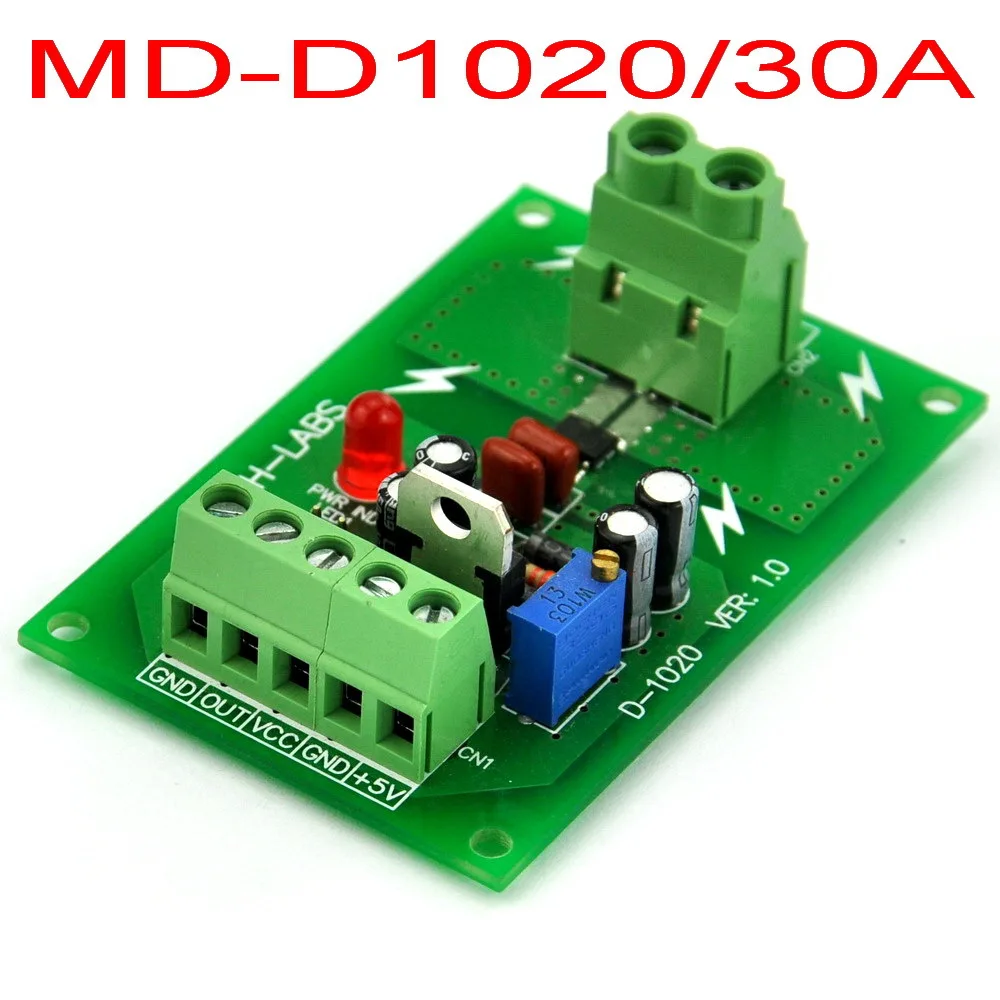 Panel Mount +/-30Amp AC/DC Current Sensor Module Board, based on ACS712