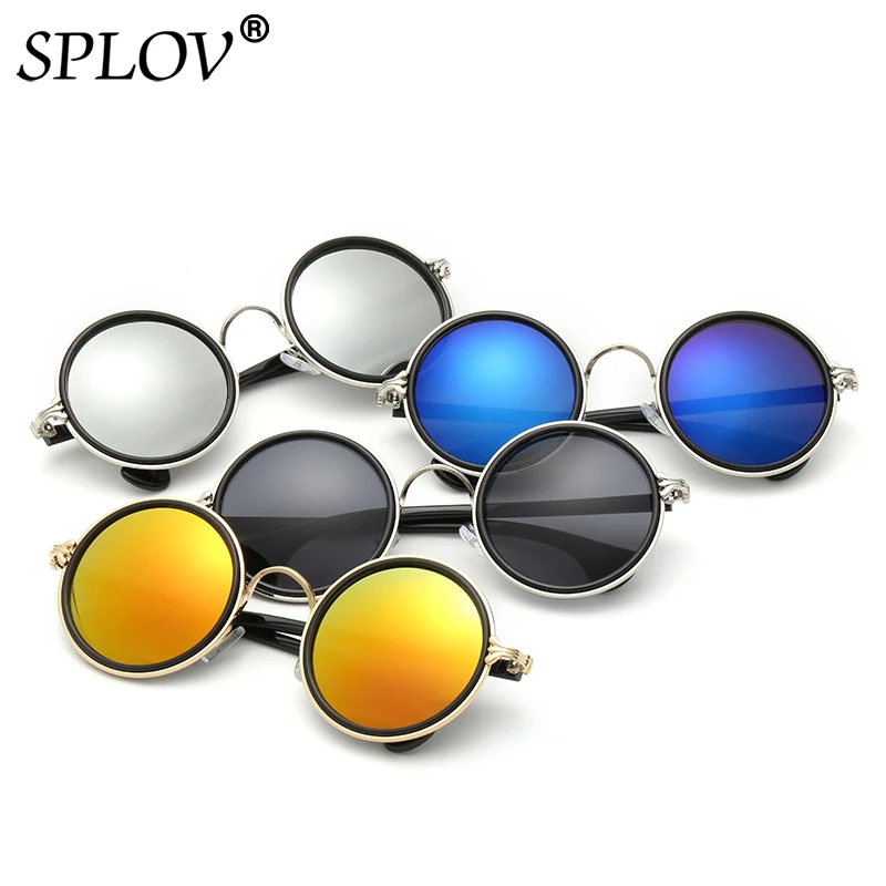 SPLOV Classic New Arrived Round Sunglasses Men Women Vintage Colorful Sun Glasses Brand Designer Metal Eyewear Occhiali Da Sole