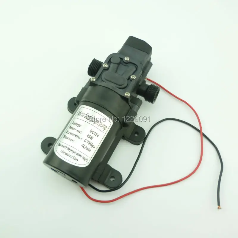 45W 4L/min battery powered High pressure small 12v water pump for clean, spray- Automatic pressure switch dc water pump 12v