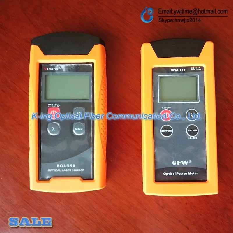 Fiber Optical Multimeter -50~+26dBmBPM-101 High Precision Handheld Optical Power Meter +BOU-350 Optical Light Source 1310/1550nm