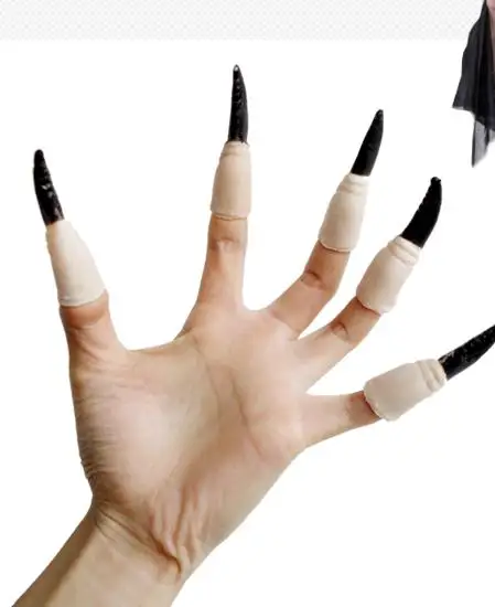 

Horror Vampire witch fake nails scary Halloween costume ghost silicon claw finger nail party fancy dress Cosplay zombie prop