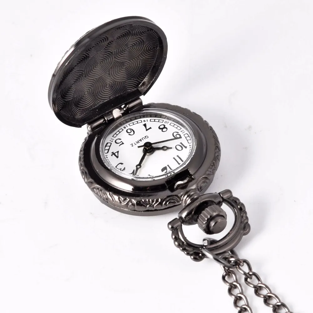 Montre de poche mécanique avec pendentif en chiffres romains, rétro Simple, avec chaîne à Quartz, unisexe, meilleur cadeau