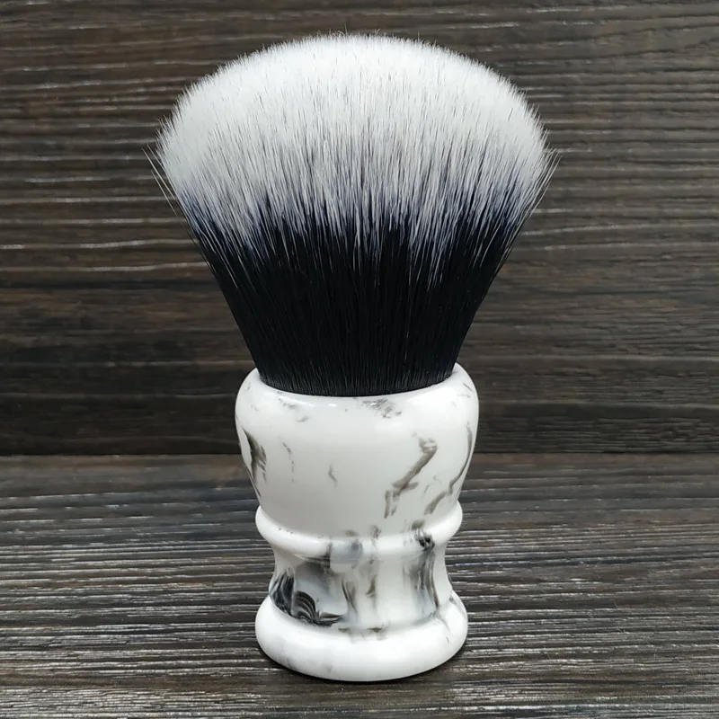 dscosmetic 30mm big Tuxedo Knot synthetic hair shaving brush resin handle by hand made