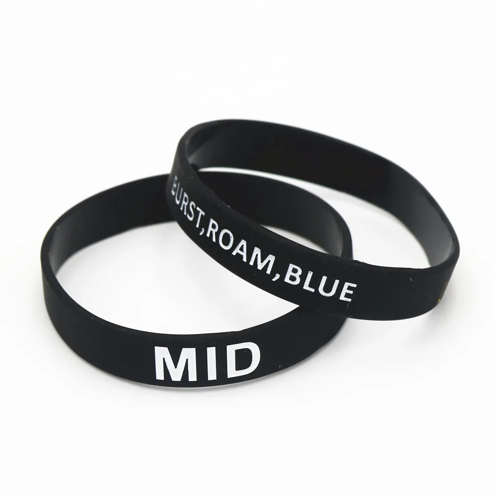 1pc Silicone Game  Sport Wristband Silicone Bracelet Bangles Letters Printed Band Gits Wholesale SH040