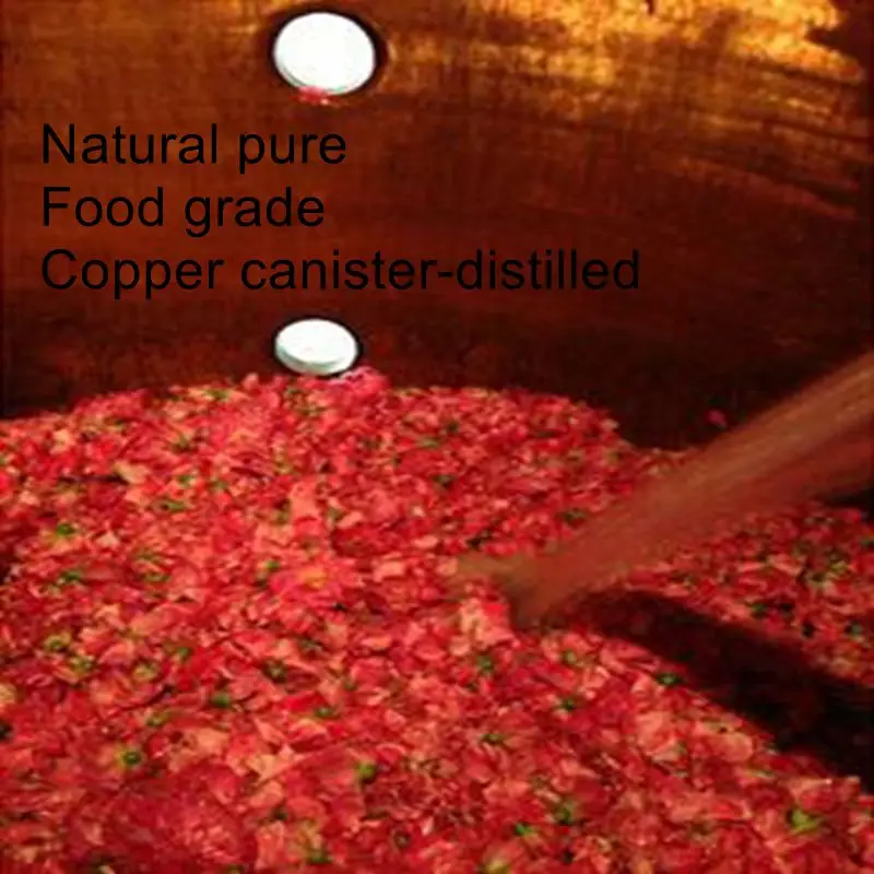 copper canister-distilled natrual pure grade-A rose hydrosol 100ml/bottle