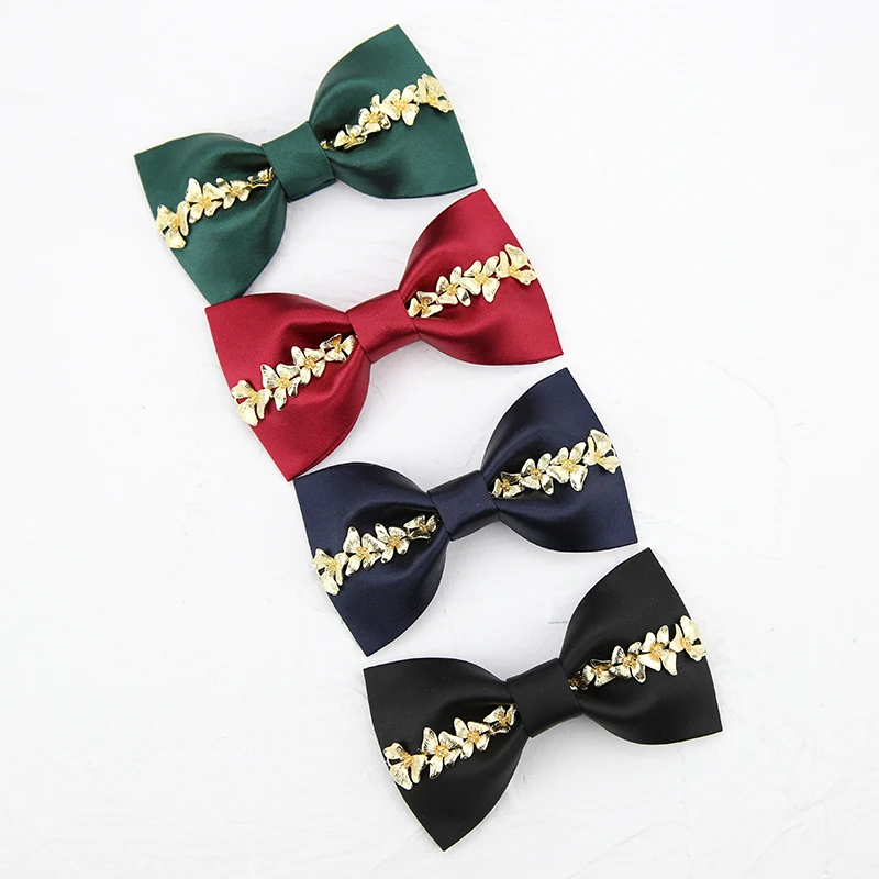 free-shipping-new-fashion-casual-men's-male-original-metal-accessories-bow-tie-men-women-wedding-groom-groomsmen-gold-plated