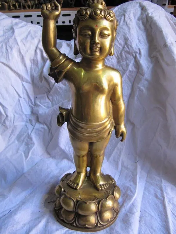 

pure brass tibet buddhism baby buddha sakyamuni statue