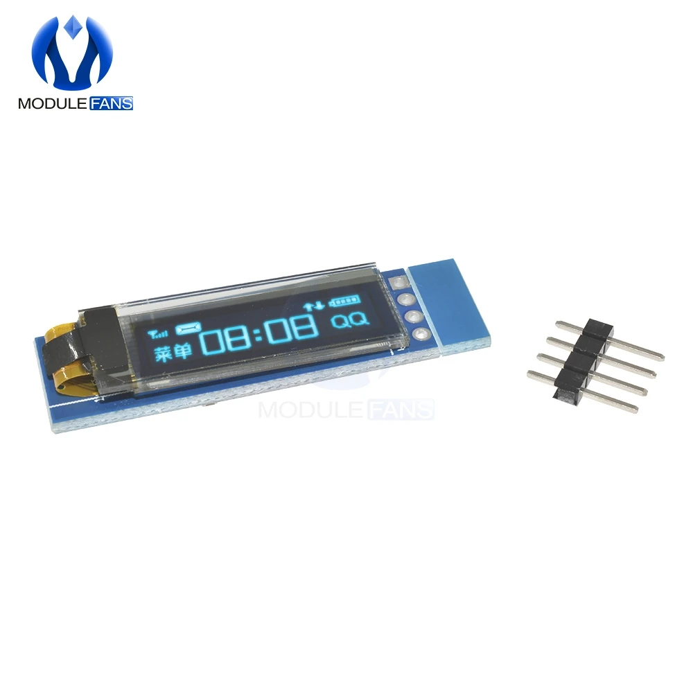 Módulo de pantalla LCD OLED para Arduino, 0,91 pulgadas, 128x32, I2C, IIC Serial, Azul, Blanco, 0,91 ", 12832
