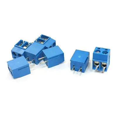 7 Pcs 5mm Pitch Bloco Terminal Pluggable Tipo Parafuso Azul 300 V 16A