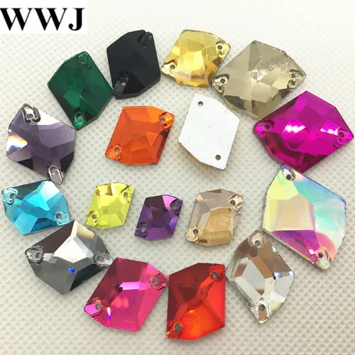 Link 1 :All Size&Colors 21x27,16x21,14x17,11x14,10x12 Cosmic Shape Sew On Glass Crystal Stones Flatback 2 Holes For Dress Making