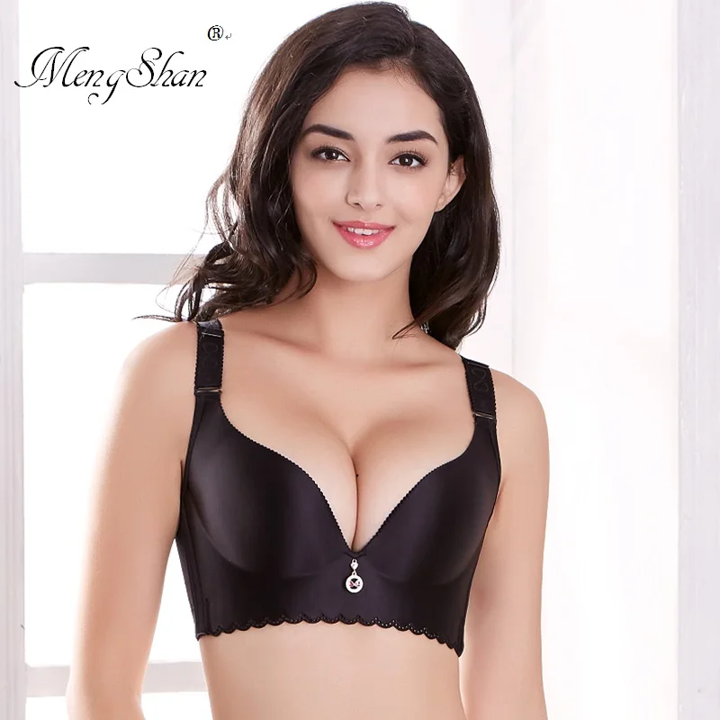 ABCDEF cup Smooth oversize bra plus size women Fattening and fattening mm Slim sexy bra with steel bra big size bra push up 120F