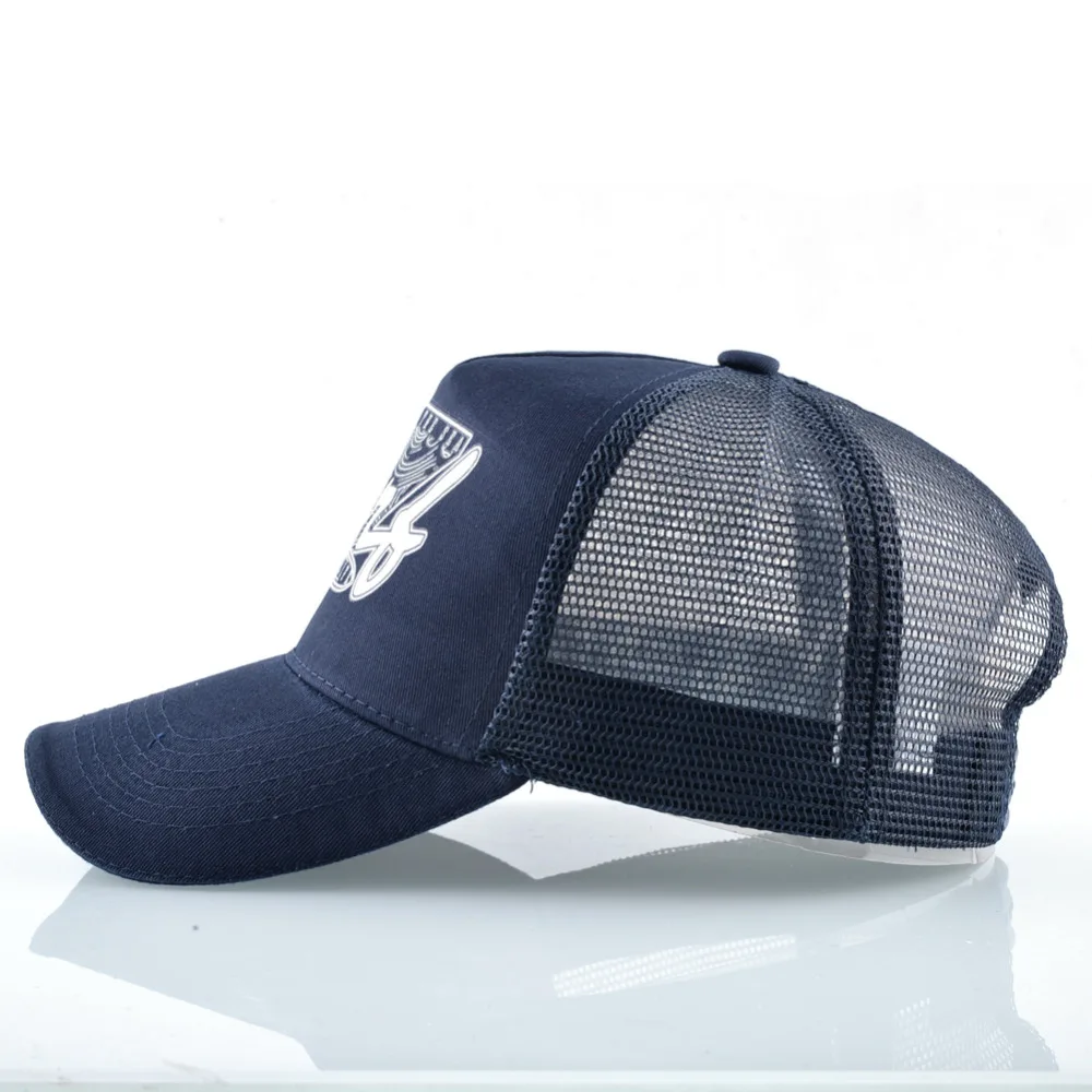 Summer Hats For Men And Women Breathable Mesh Black Baseball Caps Unisex Snapback Fashion Hip Hop Bones Solid Streetwear Hat