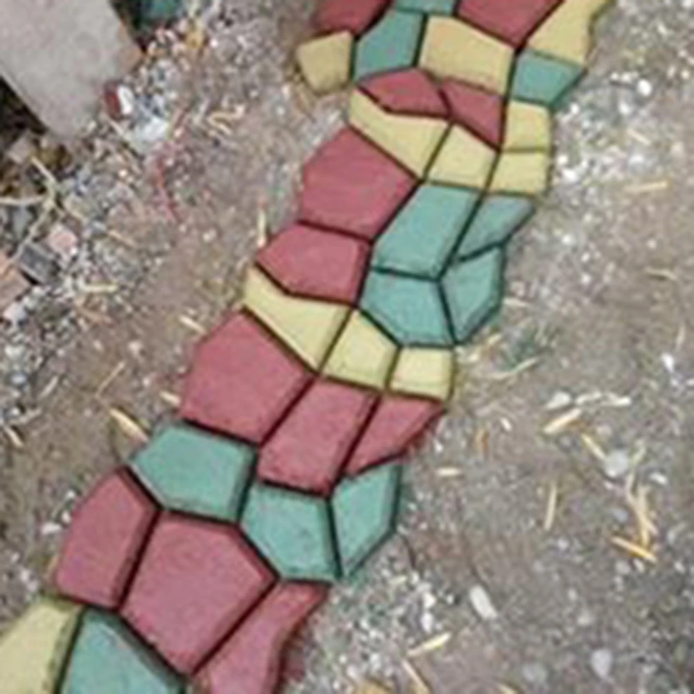 Garden DIY Plastic Path Maker Pavement Model Concrete Stepping Stone Cement Mould Brick Best Price