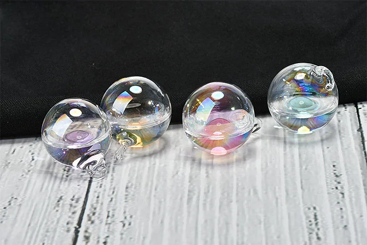 Min order 10pcs/lot 25mm water core decoration geometry 3D rounds shape glass balls diy jewelry earring pendant accessory