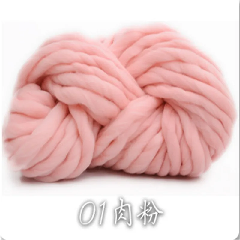 1000g/4pcs   4cs/lot  wholesale Hot Sale Super Thick Woolen Chunky Yarn Bulky Roving Big Hand Knitting Yarn for  Blanket