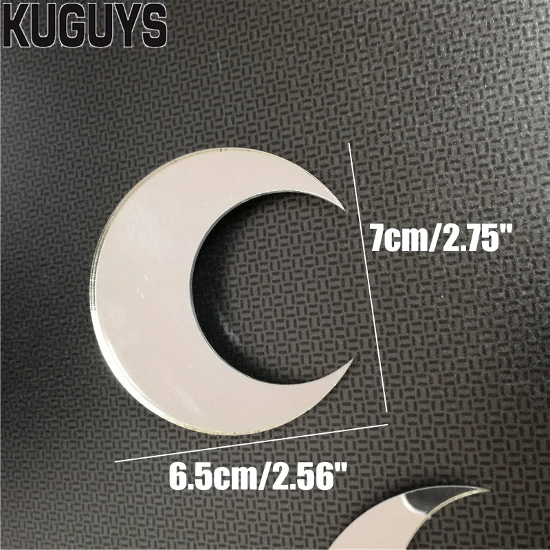 KUGUYS Acrylic Jewelry Crescent Stud Earrings for Women Trendy Moon Large Earring Woman