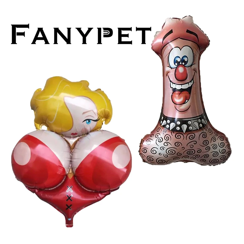 10pcs Hen Night Bachelorette Sexy Party Big Penis Foil Balloon Wedding Decorations Aluminium Balloons Bride Team To Be Supplies