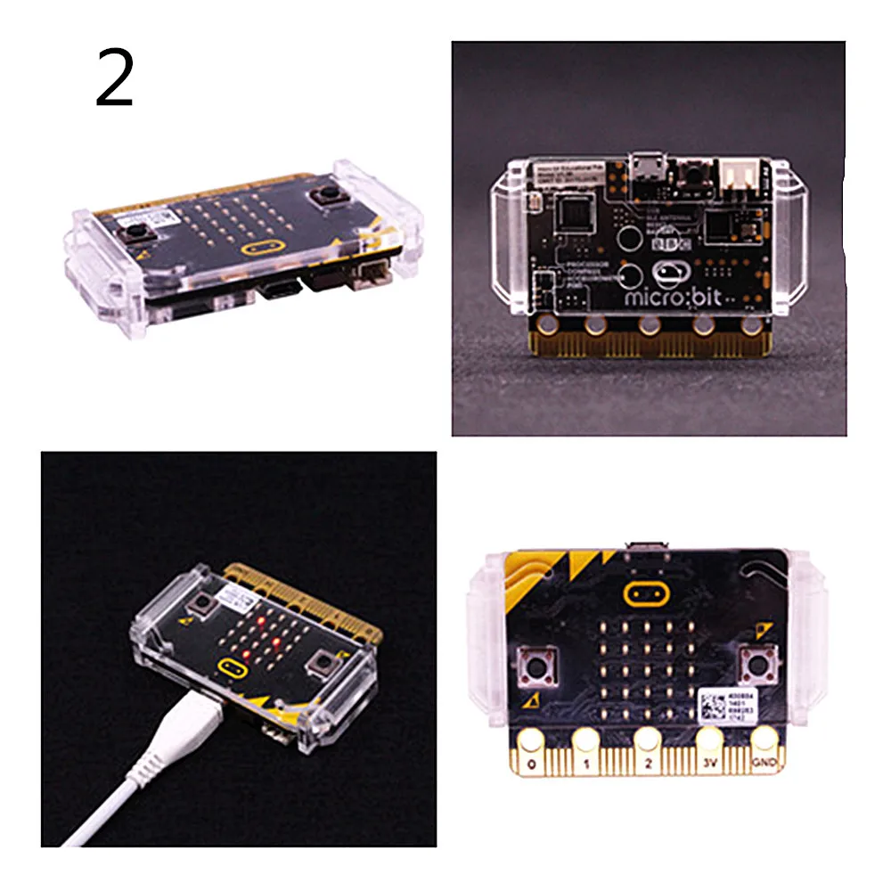 Micro:bit board development board protective shell maker diy custom acrylic transparent protective jacket color silicone shell