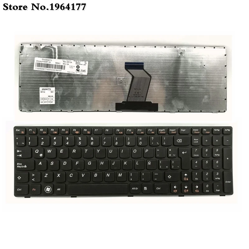 

Испанская клавиатура SP для Lenovo G580 Z580 G580A V580A Z580A G580AH G580AM G580G G585 G585A G585AR G590