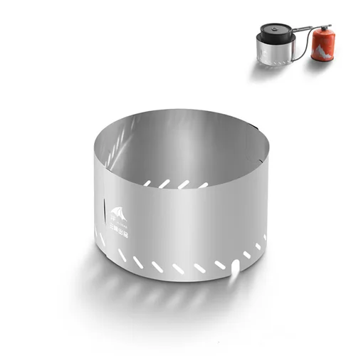 Imagen 2 del producto Estufa de Gas para acampar al aire libre, parabrisas ultraligero plegable de acero inoxidable, 50G