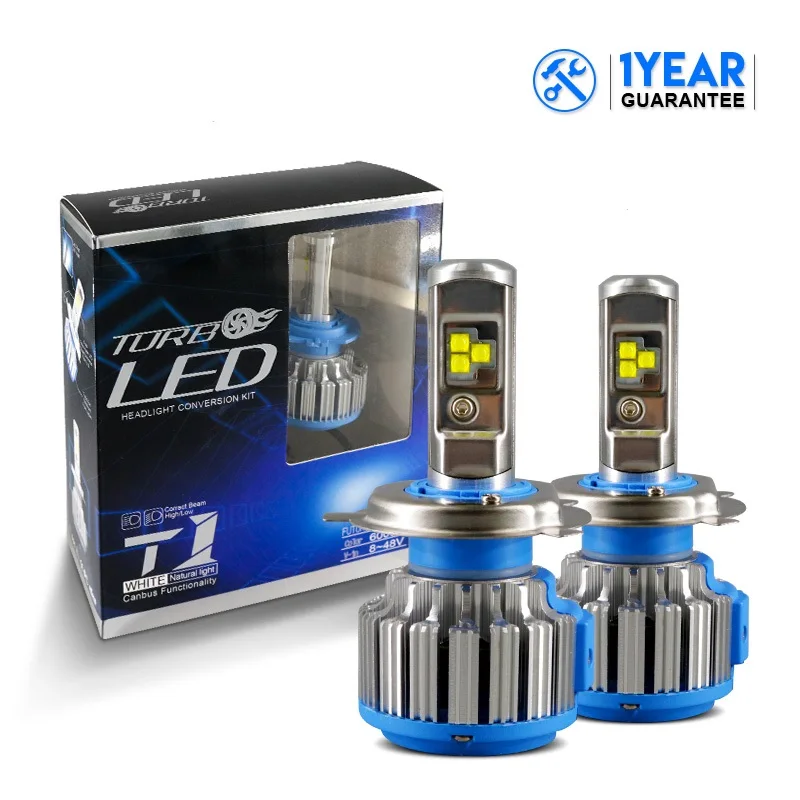 PAMPSEE T1 Xe Headlight Bulbs H1 H3 H7 H8/9/11 881 HB3 9006 H4 H13 9004/7 Auto Car Đèn Pha 80 Wát 7000LM 6000 K Ô Tô bóng đèn