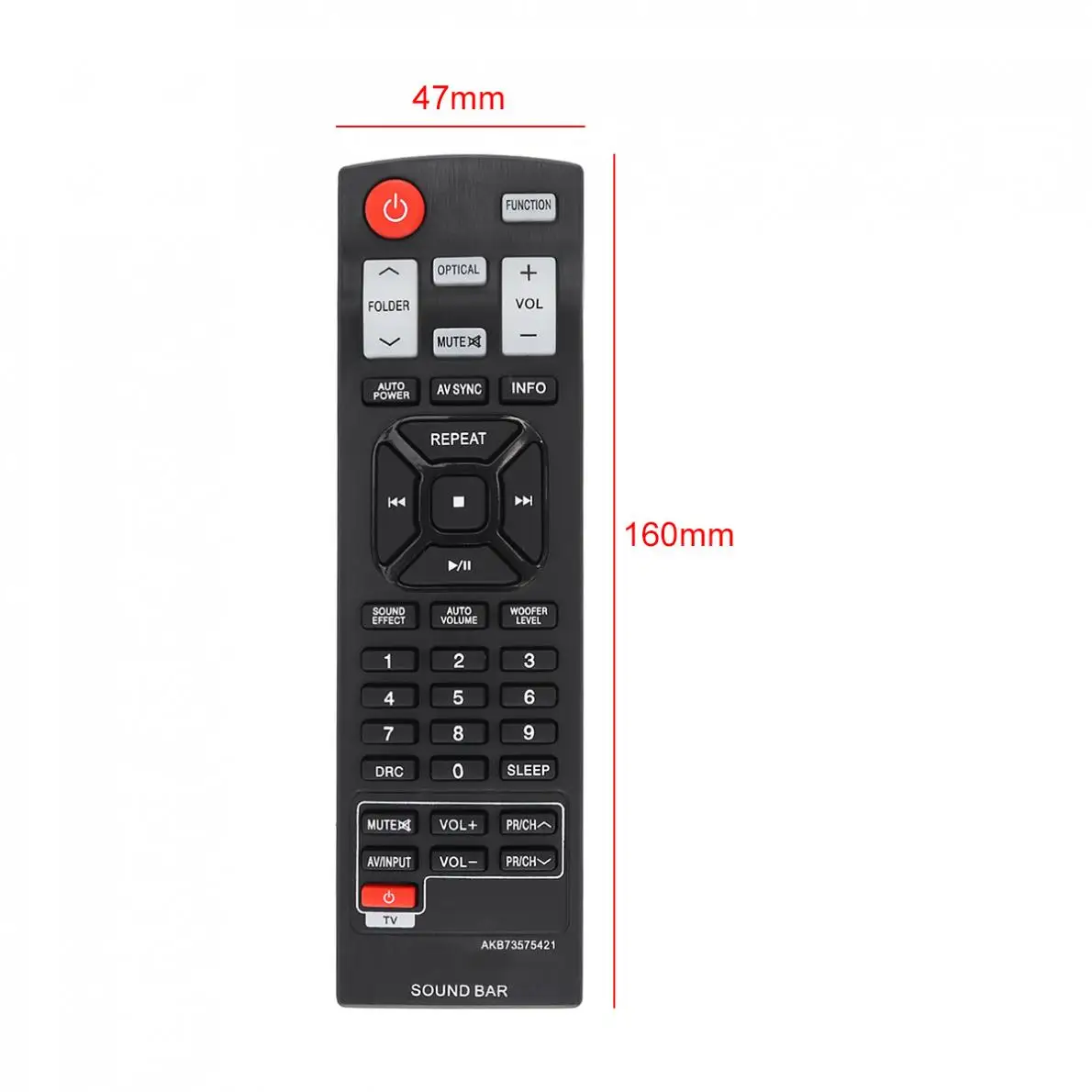 IR 433MHz Replacement TV Remote Control Long Transmission Distance AKB73575421 Suitable for NB2420A NB3520A NB3532A NB3540