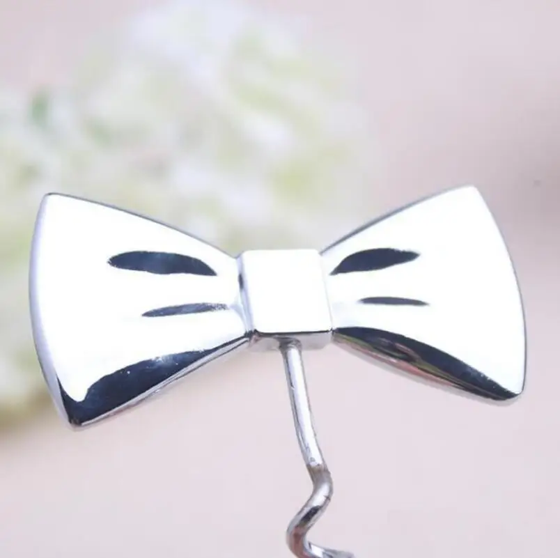 Creative Wedding Favor Gifts Black Tie Design Red Wine Bottle Opener Bow Tie Corkscrew Beer Opener LX6790