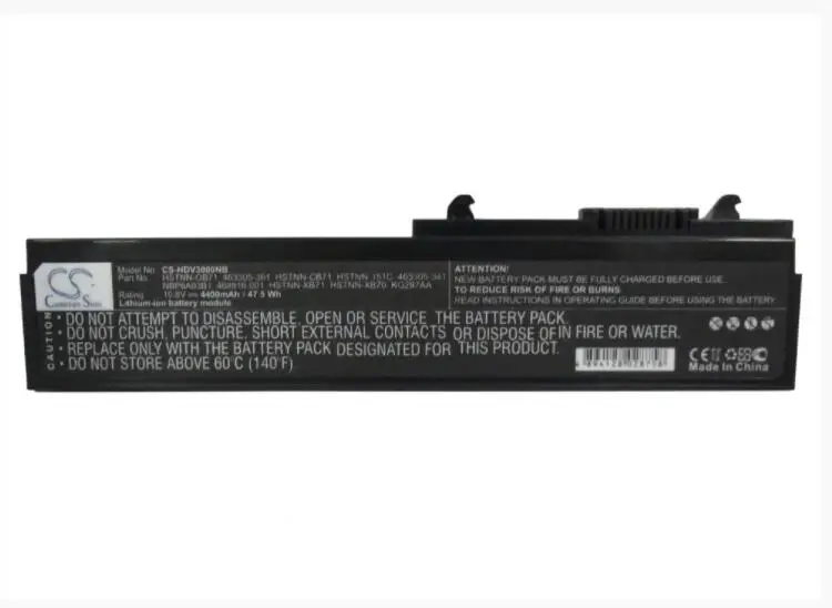 Cameron Sino 4400mAh battery for HP Pavilion dv3000 dv3004TX dv3009TX dv3014TX dv3019TX dv3024TX dv3029TX dv3103tx dv3108tx