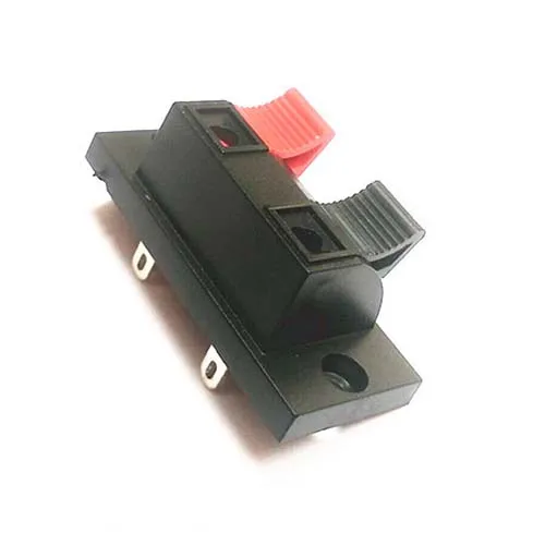 Black/Red 2-Pins 2 Positons Push Type Speaker Terminal Board Connector adapter NEW