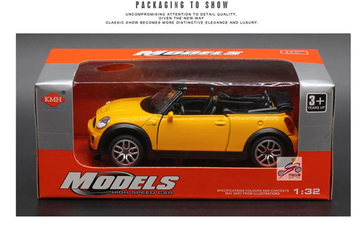 High Simulation Exquisite Kid Toys New \\ Original Convertible Mini Cooper s Model 1:32 Alloy convertible Car Model Gifts