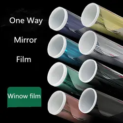 HOHOFILM 50cmx300cm Heat Reduction Window Film Solar Tint Reflective One way Mirror sun block Glass Sticker Mirror window sticke