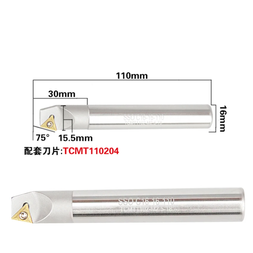 SSO-16-16-130 15 Derajat Insertable Wajah Mill untuk TCMT110204 Talang Cutter CNC Mesin Alat Pisau Milling 16 Mm Arbor untuk Digunakan