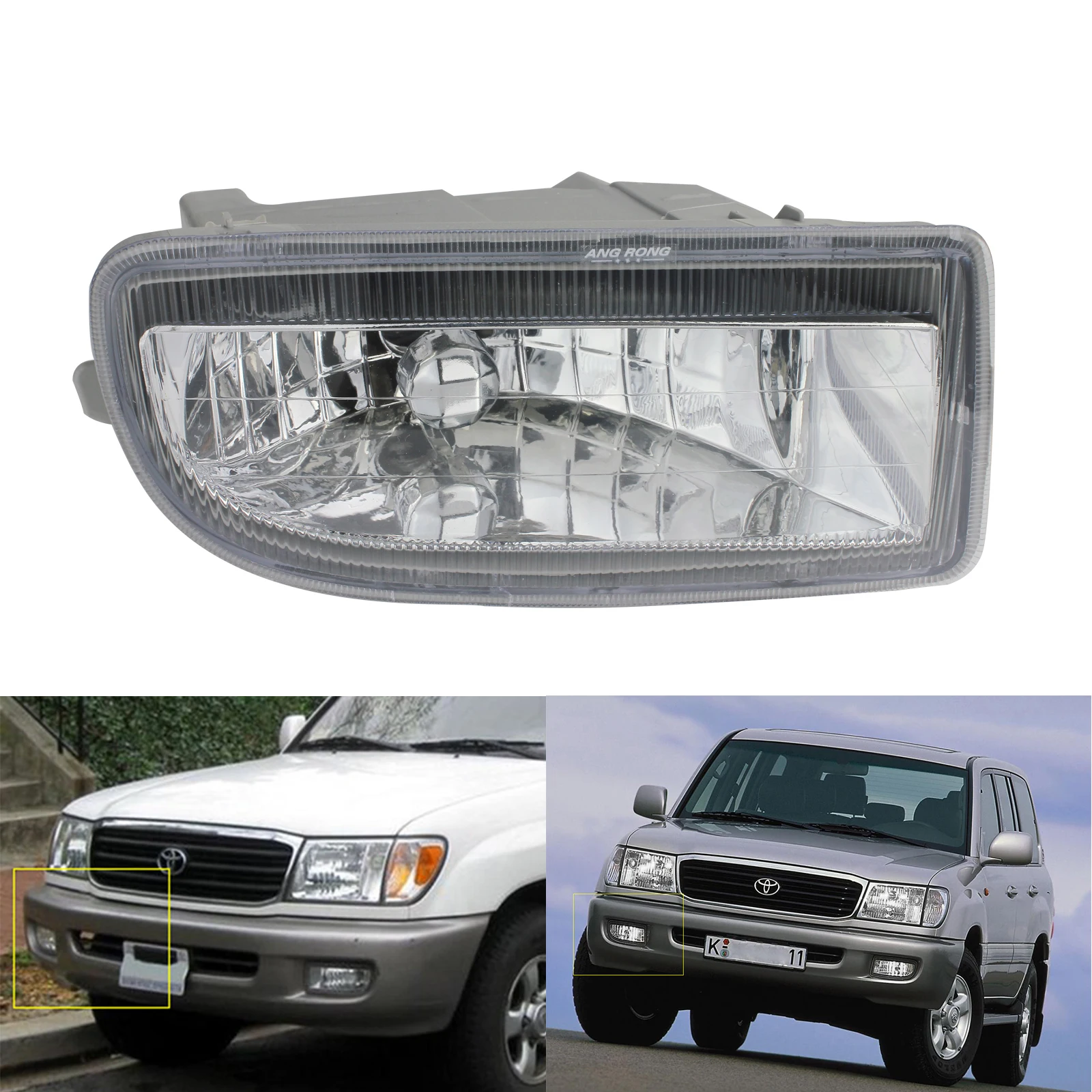 ANGRONG For Toyota Land Cruiser J100/105 Fog Light Lamp Right Driver Side No Bulb