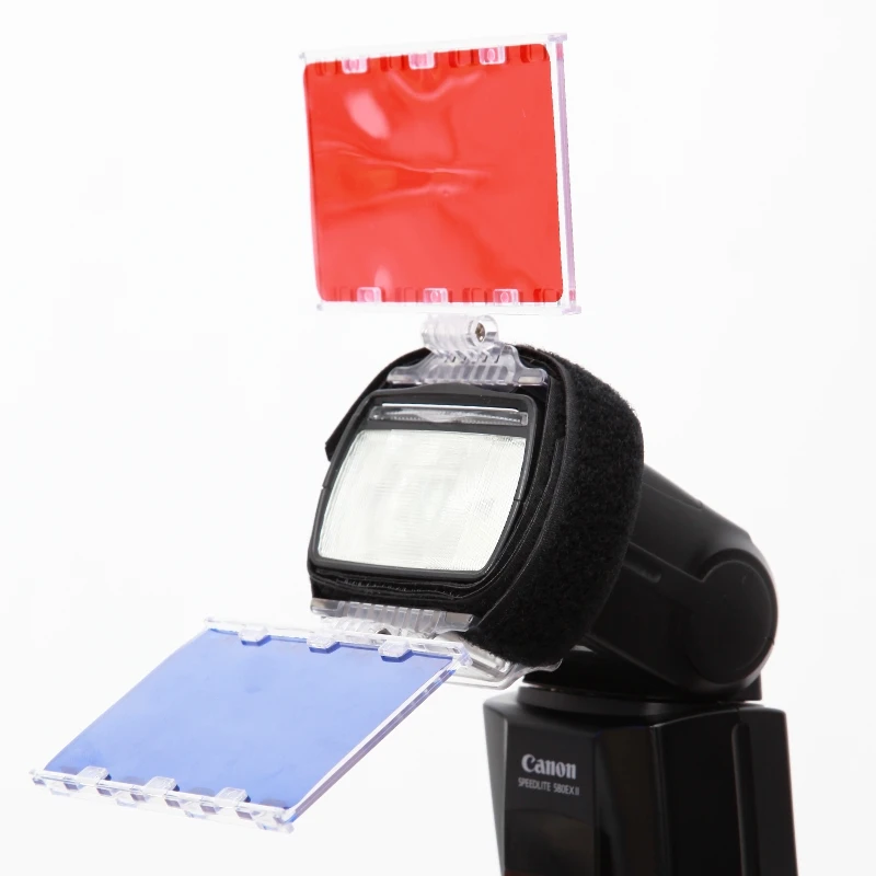 팔콘 눈 CFA-30K Kit Flash 스피드 라이트 30 색 색 젤 와 Barndoor & 반사판 & Bag 대 한 Canon Nikon YONGNUO GODOX flash