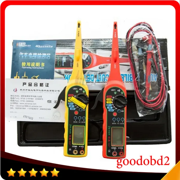 Auto Circuit Tester Multimeter Lampu Mobil Perbaikan Alat 0V-380V Tester Lampu Listrik Detector dan Pencahayaan 3 dalam 1 Warna Kuning