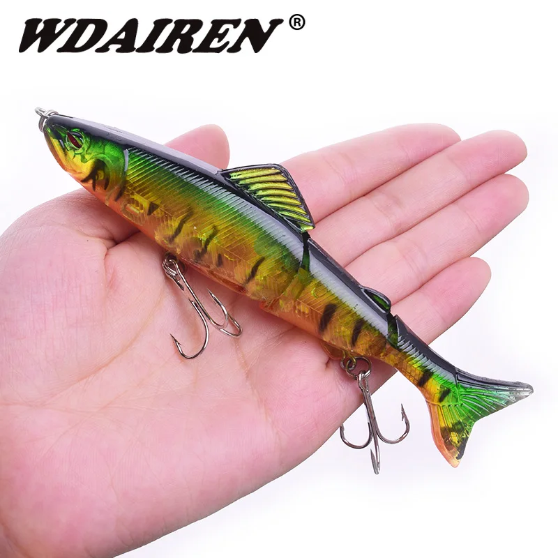 1Pcs 12.5cm 17.5g Minnow Fishing Lure Multi Jointed Sections Hard Baits Artificial Fishing Wobblers Crankbaits Fishing Tackle