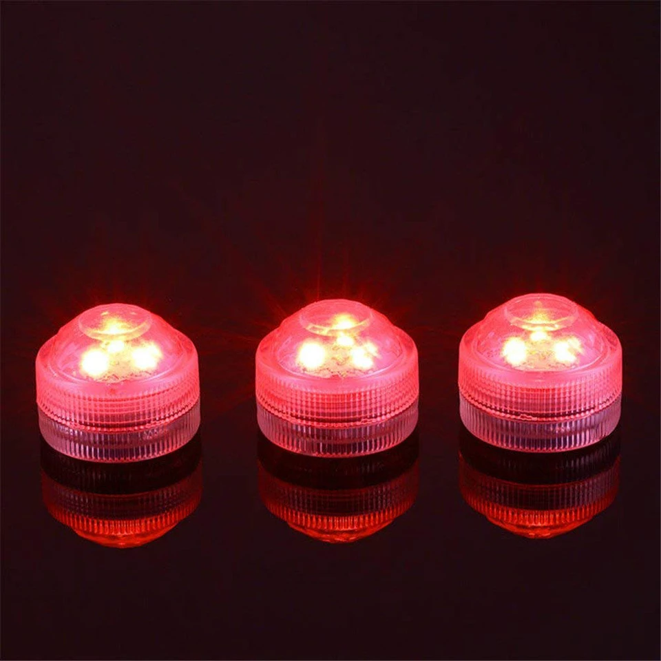 IP65 Waterproof Submersible LED Underwater Light Battery Operated RGB Night Light For Fish Tank Swimming Pool Wedding Party Lamp
