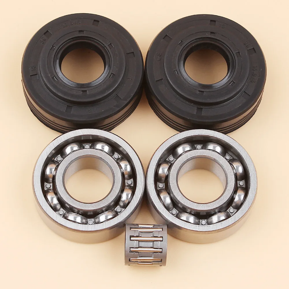 Crankshaft Crank Bearing Oil Seal Kit For HUSQVARNA 340 340E 345 345E 350 EPA Chainsaw Parts 503932301 503932302 Garden Tools