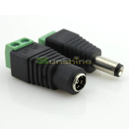 

Hamrolte 50 Pairs 2.1 x5.5mm DC Power Plug Jack Adapter Male and Female Connector for CCTV Camera