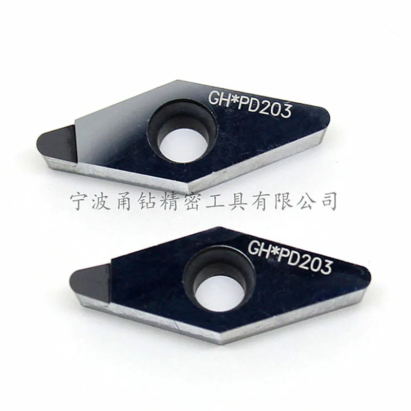 Imagem -04 - Ferramentas de Torneamento do Cortador do Diamante do Pcd Torno Chato Externo do Cnc Placas de Corte de Carboneto de Alumínio de Latão Vcgt160404 Vnmg160408