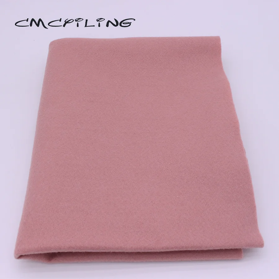 CMCYILING Non-Woven/Korean Pink Soft Felt Fabric For Needlework DIY Sewing Dolls/ Crafts/Toys/ Polyester Cloth 45cmx110cm