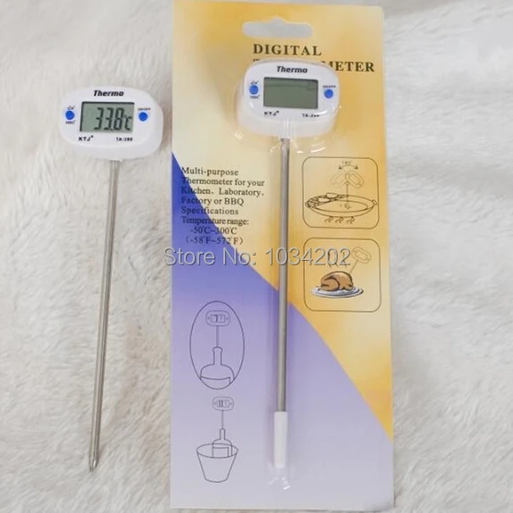 

50PCS Instant Digital LCD Food BBQ Meat Chocolate Oven Cooking Probe Thermometer TA-288 Kitchen Thermometer Free Shipping