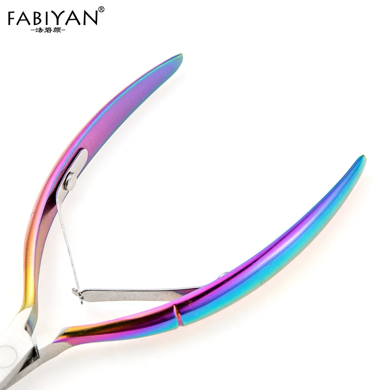 Rvs Cuticle Nipper Clipper Dode Huid Remover Schaar Cutter Regenboog Tang Metalen Nail Art Manicure Pedicure Gereedschap