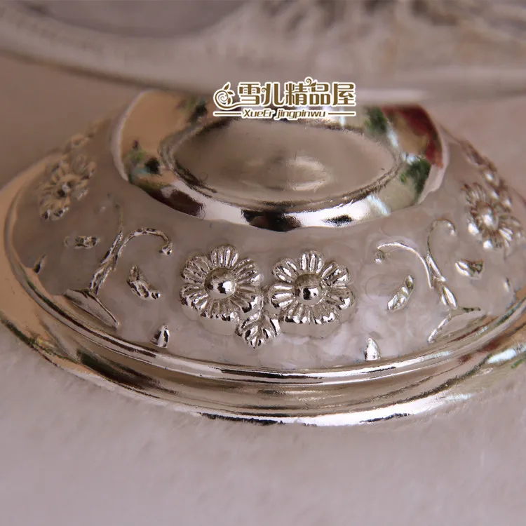 European fruit bowl glass carved silver zinc fruteira alloy luxury KTV peel bowl creative peel Home Furnishing decorative bowls