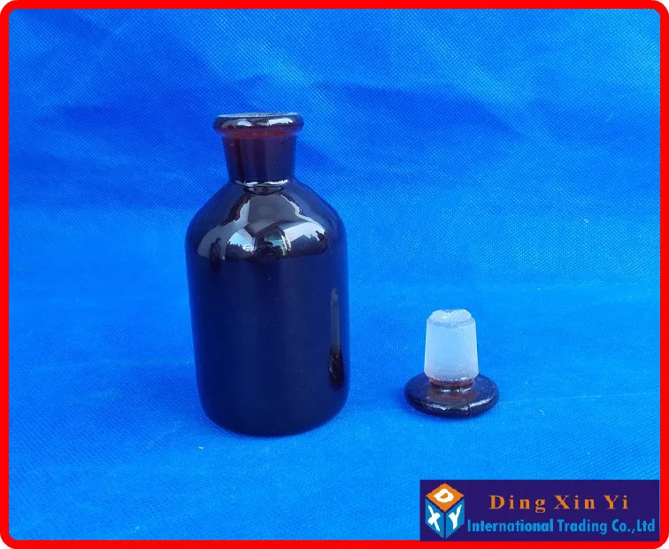 

(4 pieces/lot)125ml Narrow mouth Amber Laboratory Bottle with ground-in glass stopper,125ml Narrow mouth reagent bottle