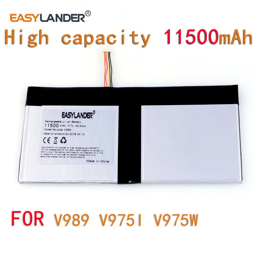 High capacity 11500mah 9.7inch tablet pc Lithium Polymer Li-Po li ion Rechargeable Batteries cells FOR onda V989 V975I V975W