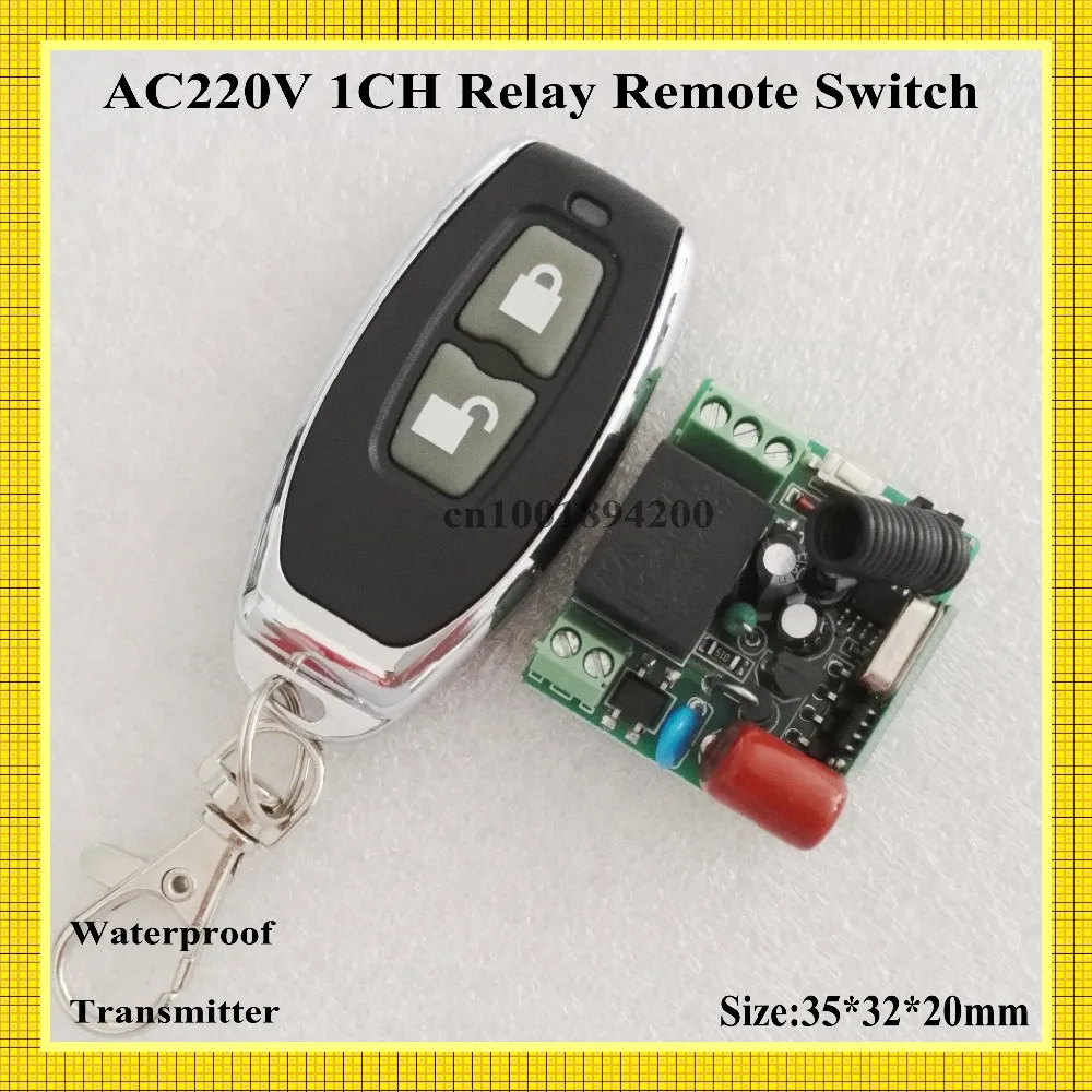 

AC 220V 1 Way Relay Wireless Switch 315/433 Normally Open Closed RF Receiver Contact Relay Smart Home Remote Controller Mini Siz