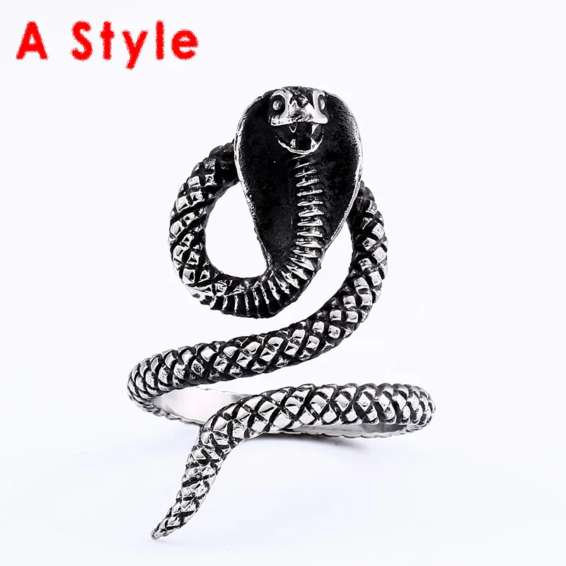 Beier 316L Stainless Steel high quality viking lifelike python animal ring scandinavian fashion jewelry LR684