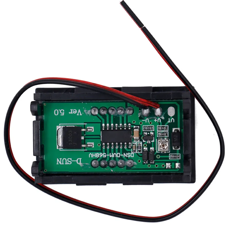 Panel LED Merah Digital Mini Dua Kawat Voltmeter DC 5V Ke 120V Tegangan Tester Volt Meter untuk Mobil Diskon 10%
