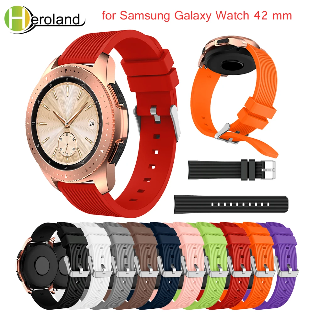 Ремешок 20 мм для Samsung Galaxy Watch 42 мм/Galaxy Watch3 41 мм, умный ремешок для часов Garmin Vivoactive 5 3, силиконовый браслет